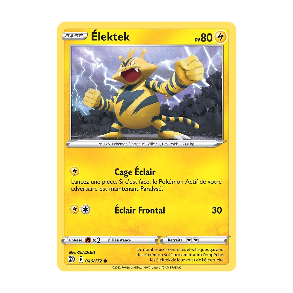 Carte Élektek - Commune (Brillante) de Pokémon Stars Étincelantes 046/172