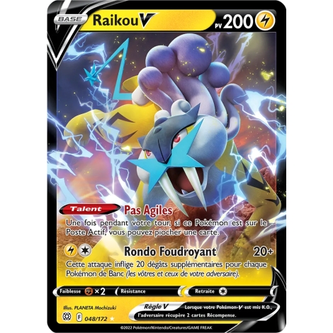 Raikou 048/172 : Joyau Holographique rare V de l'extension Pokémon Stars Étincelantes