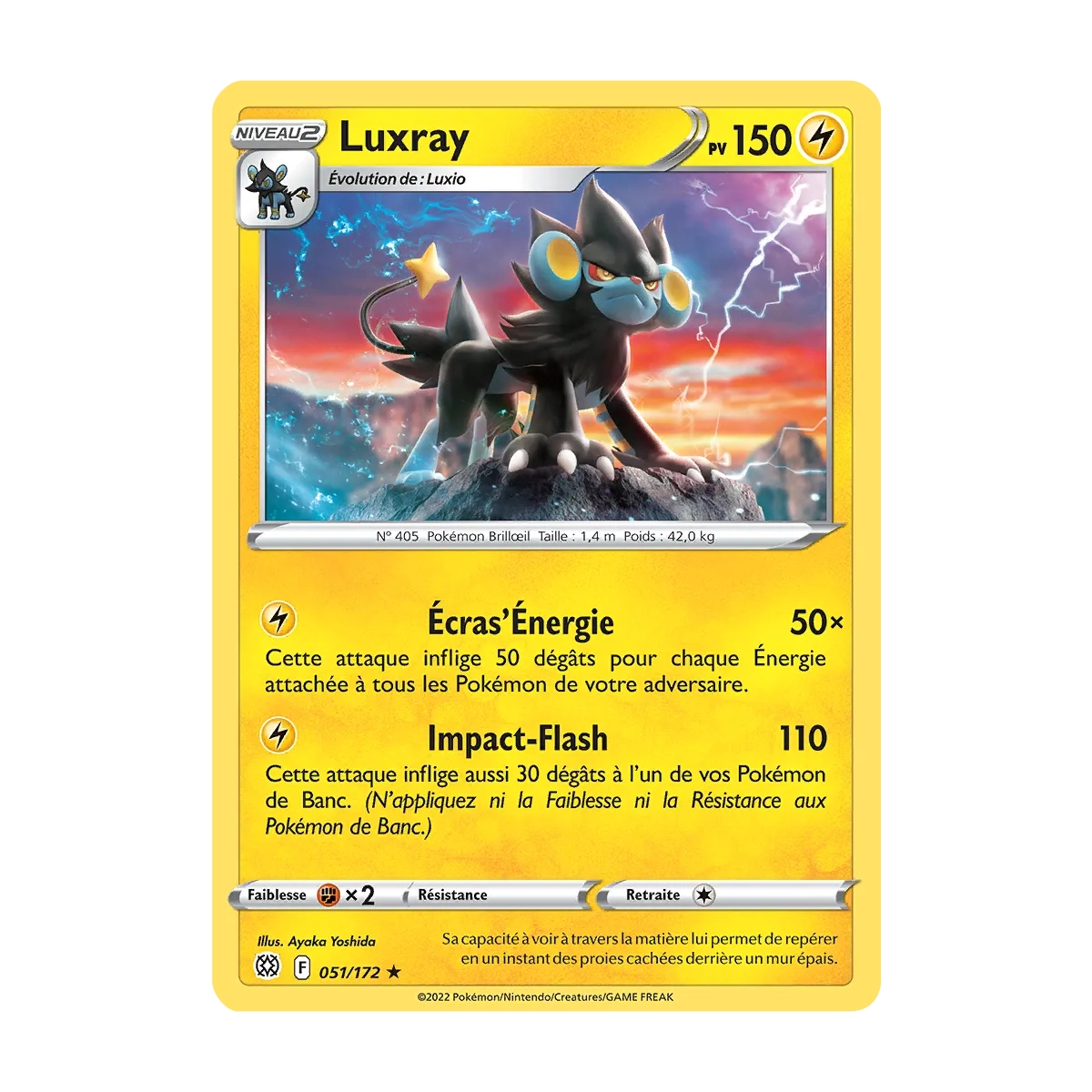 Luxray 051/172 : Joyau Rare (Brillante) de l'extension Pokémon Stars Étincelantes