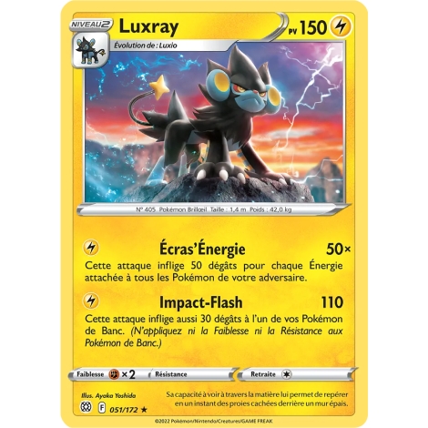 Luxray 051/172 : Joyau Rare (Brillante) de l'extension Pokémon Stars Étincelantes