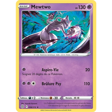 Découvrez Mewtwo, carte Rare (Brillante) de la série Stars Étincelantes