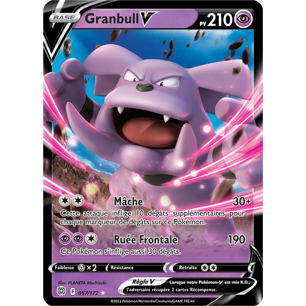 Granbull 057/172 rare V de l'extension Pokémon Stars Étincelantes