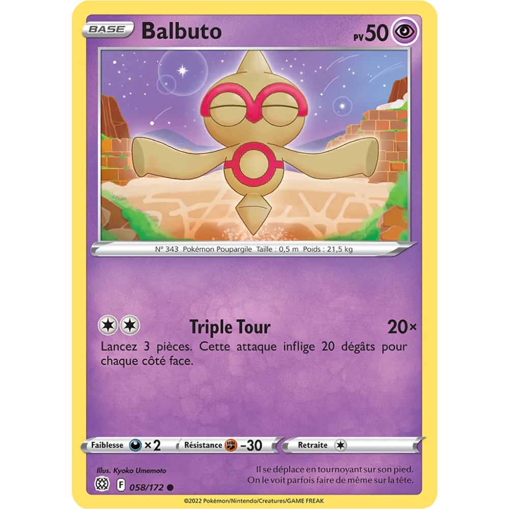 Carte Balbuto - Commune (Brillante) de Pokémon Stars Étincelantes 058/172