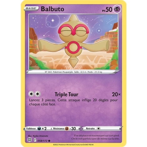 Carte Balbuto - Commune (Brillante) de Pokémon Stars Étincelantes 058/172