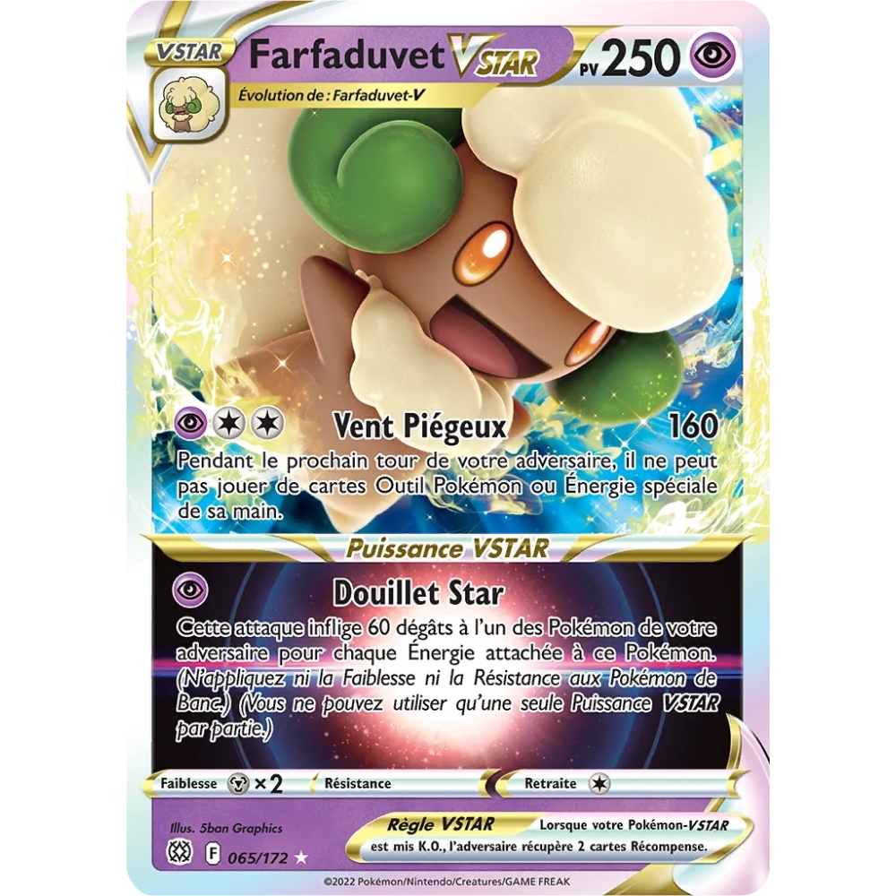 Farfaduvet 065/172 rare VMAX de l'extension Pokémon Stars Étincelantes