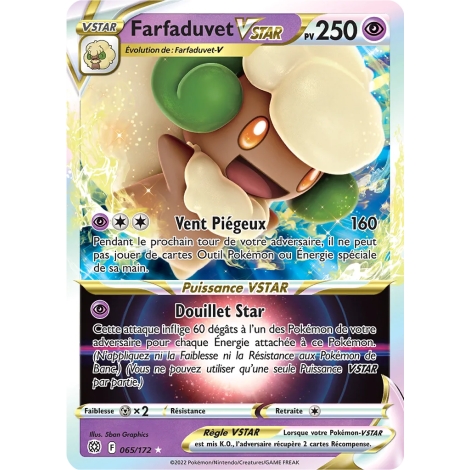 Farfaduvet 065/172 rare VMAX de l'extension Pokémon Stars Étincelantes