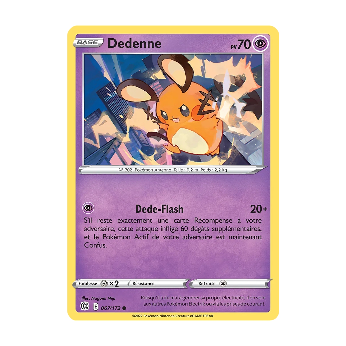 Dedenne 067/172 : Joyau Commune (Brillante) de l'extension Pokémon Stars Étincelantes