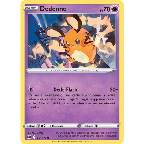 Dedenne 067/172 : Joyau Commune (Brillante) de l'extension Pokémon Stars Étincelantes