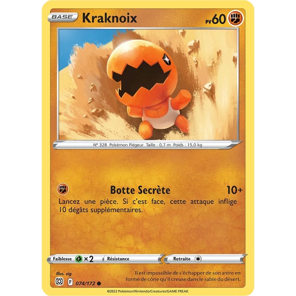 Carte Kraknoix - Commune (Brillante) de Pokémon Stars Étincelantes 074/172