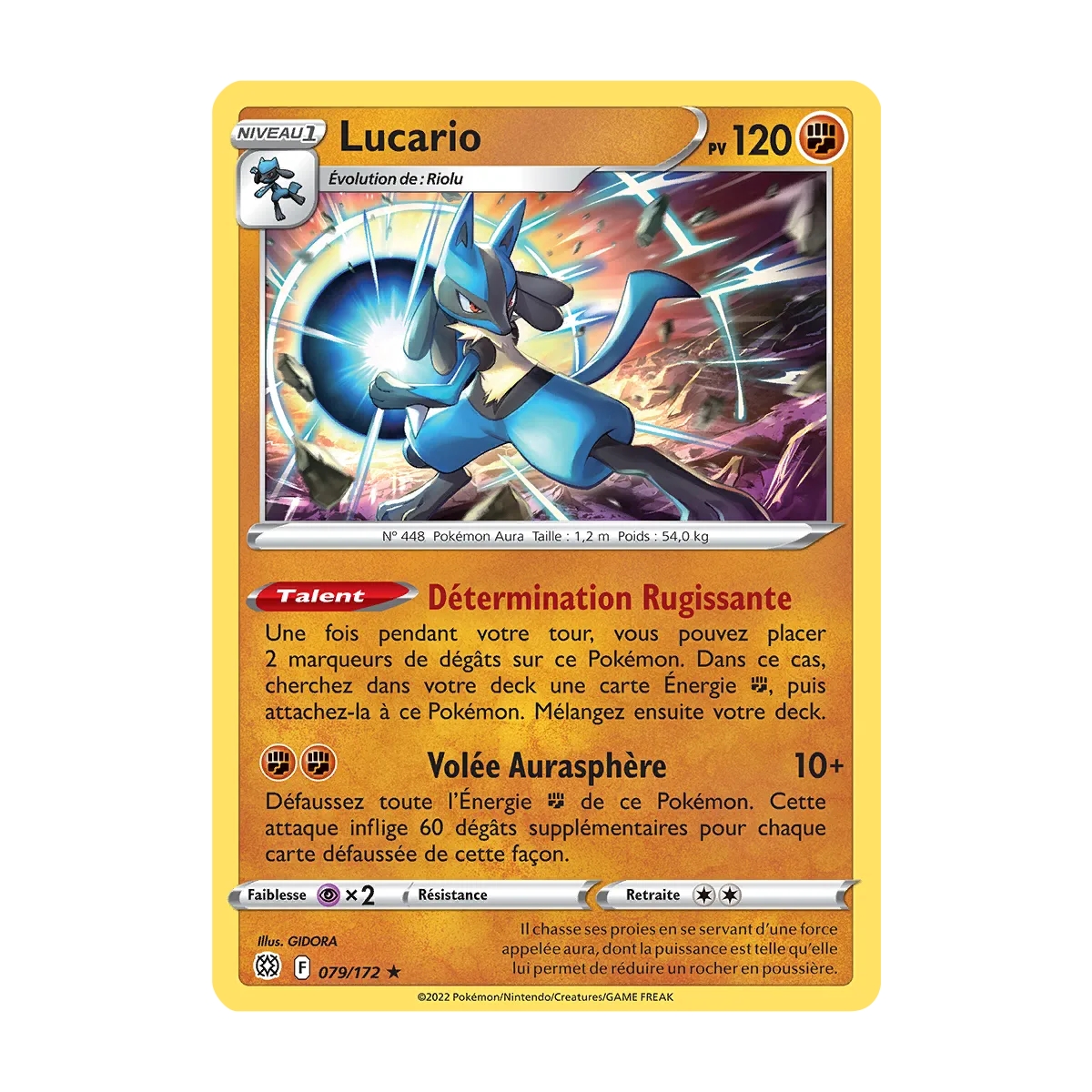 Lucario, carte Holographique rare de la série Stars Étincelantes