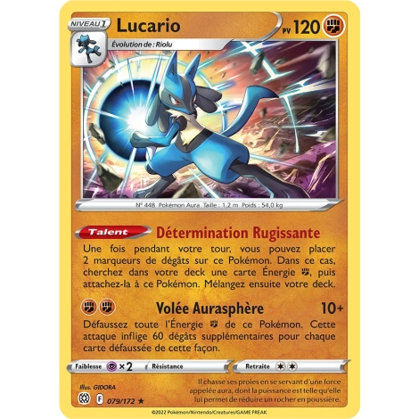 Lucario, carte Holographique rare de la série Stars Étincelantes