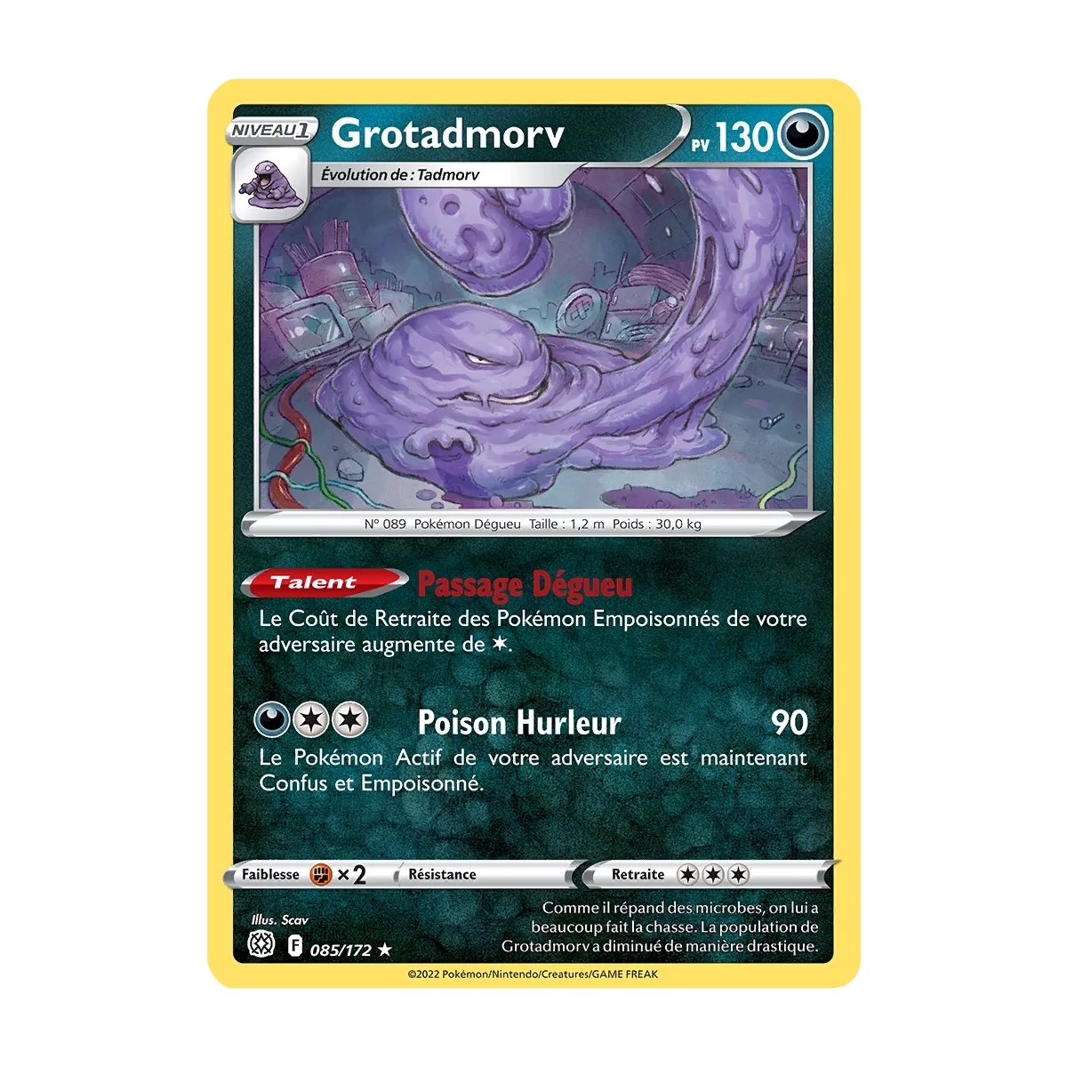 Grotadmorv 085/172 : Joyau Rare (Brillante) de l'extension Pokémon Stars Étincelantes