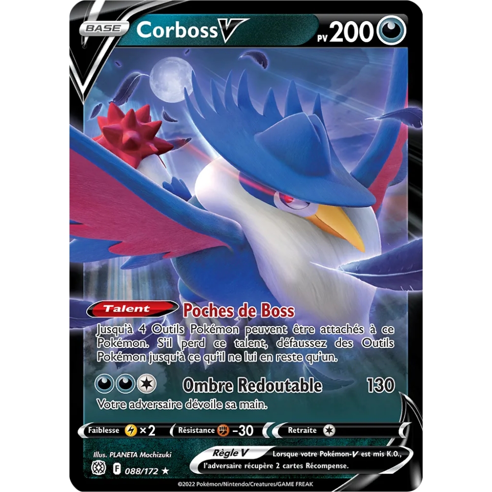 Corboss - Holographique rare V de Pokémon Stars Étincelantes 088/172