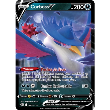 Corboss - Holographique rare V de Pokémon Stars Étincelantes 088/172