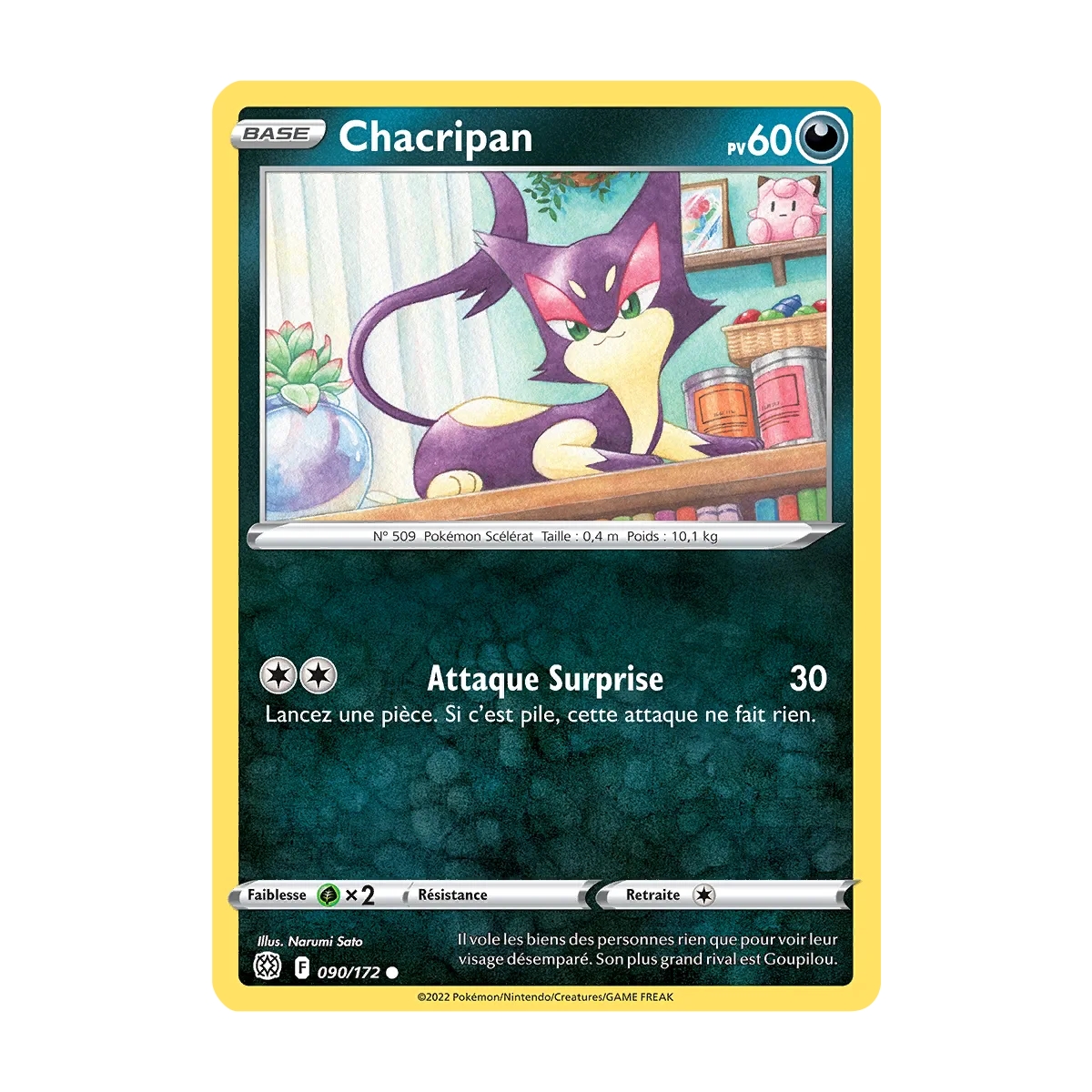 Carte Chacripan - Commune (Brillante) de Pokémon Stars Étincelantes 090/172