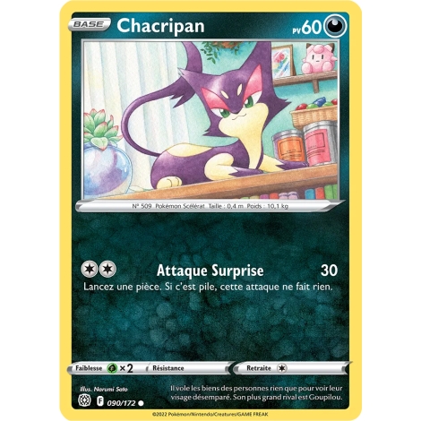 Carte Chacripan - Commune (Brillante) de Pokémon Stars Étincelantes 090/172