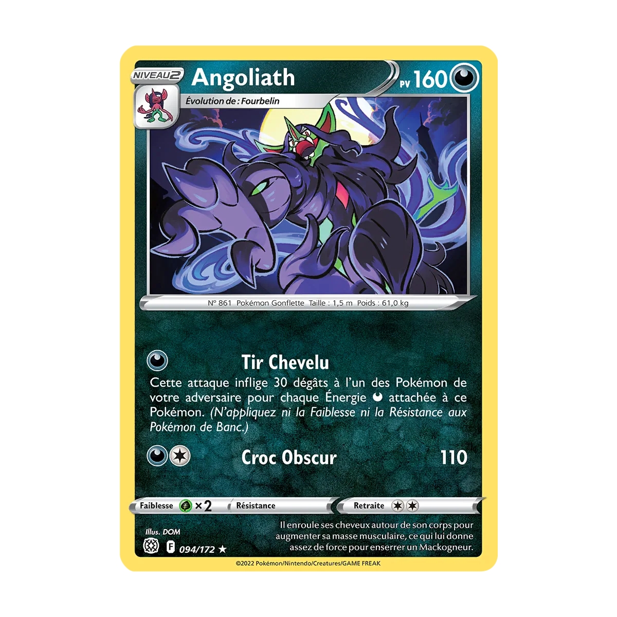 Carte Angoliath - Rare (Brillante) de Pokémon Stars Étincelantes 094/172