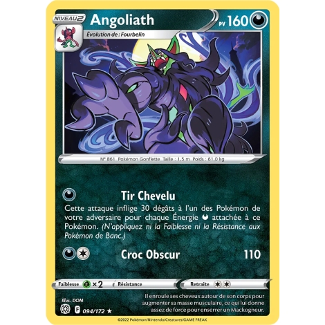 Carte Angoliath - Rare (Brillante) de Pokémon Stars Étincelantes 094/172