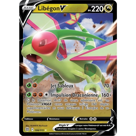 Libégon 106/172  rare V de l'extension Pokémon Stars Étincelantes