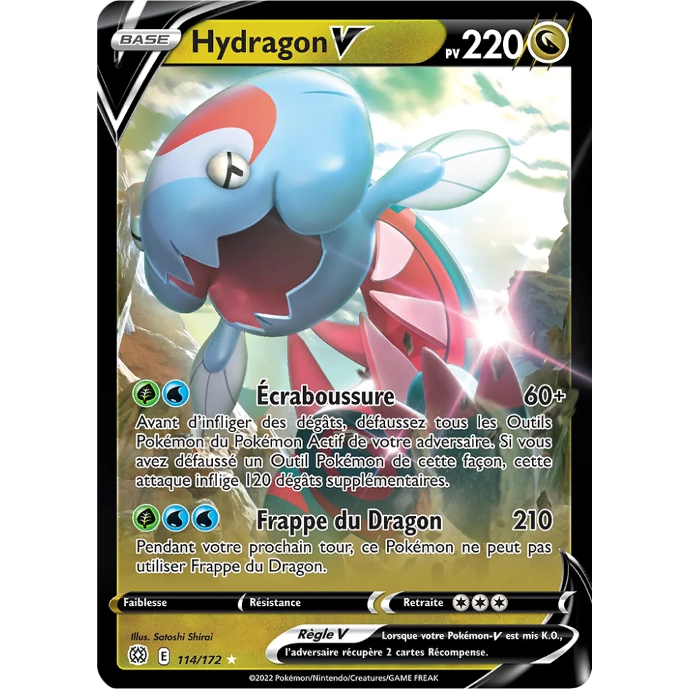 Carte Hydragon - Holographique rare V de Pokémon Stars Étincelantes 114/172