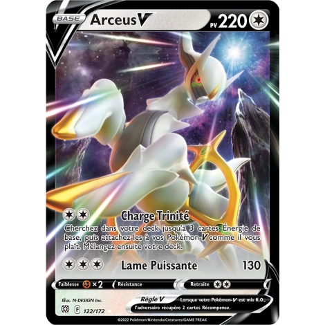 Arceus 122/172 rare V de l'extension Pokémon Stars Étincelantes