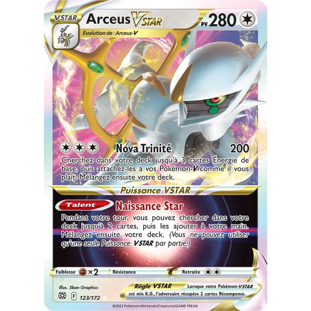 Découvrez Arceus, carte Holographique rare STAR de la série Stars Étincelantes