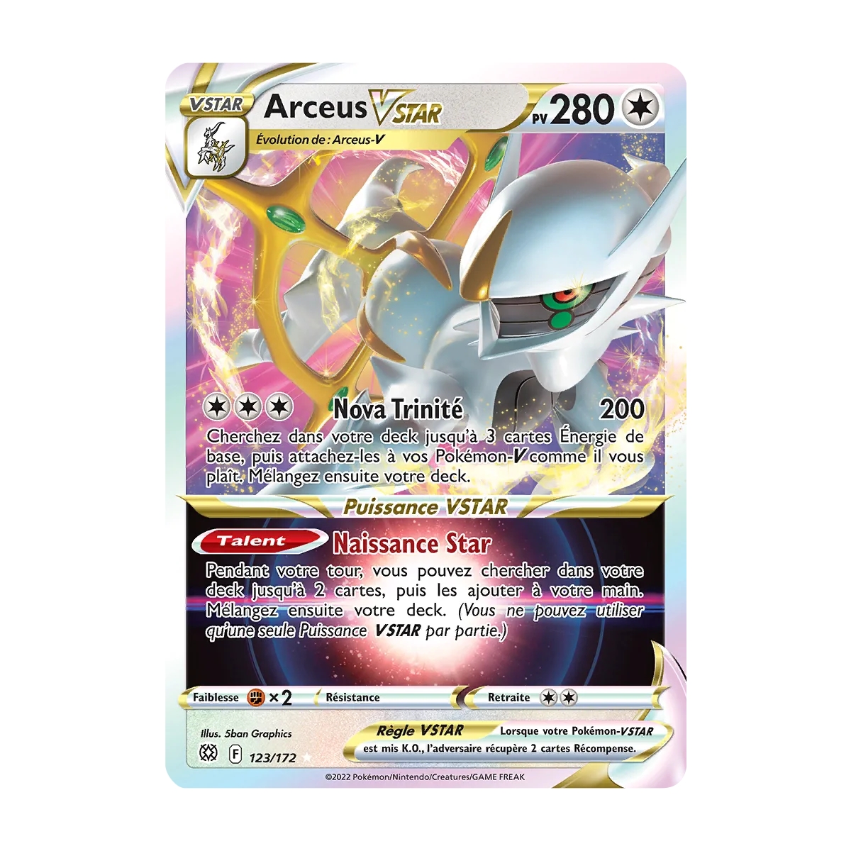 Découvrez Arceus, carte Holographique rare STAR de la série Stars Étincelantes