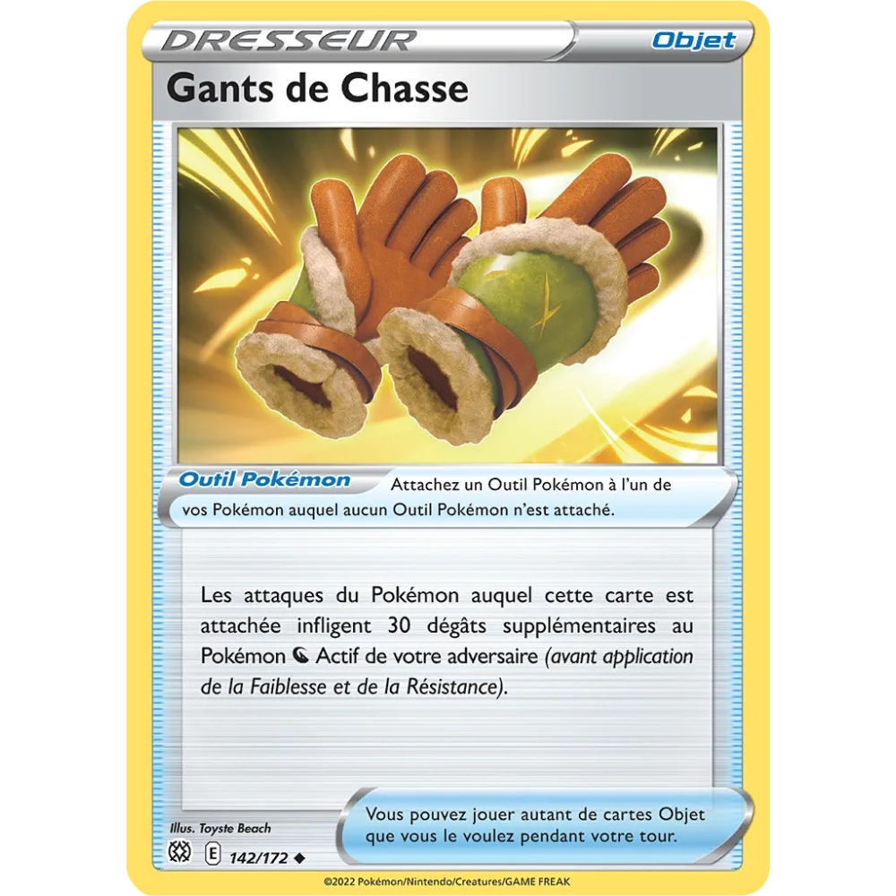 Gants de Chasse 142/172 : Joyau Peu commune (Brillante) de l'extension Pokémon Stars Étincelantes