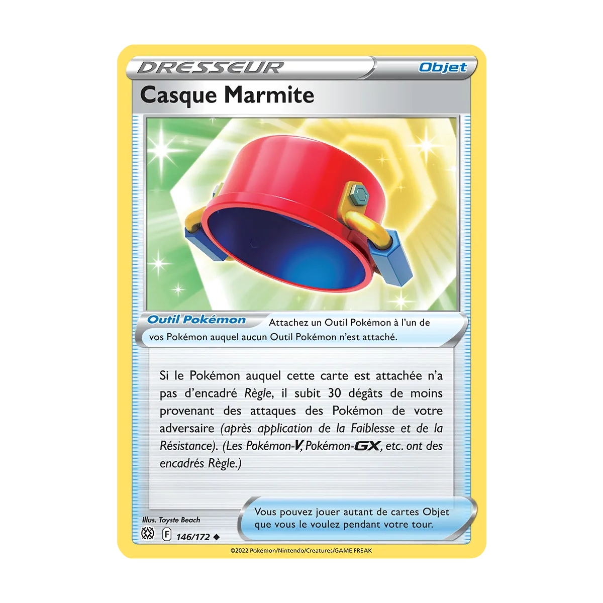 Carte Casque Marmite - Peu commune (Brillante) de Pokémon Stars Étincelantes 146/172