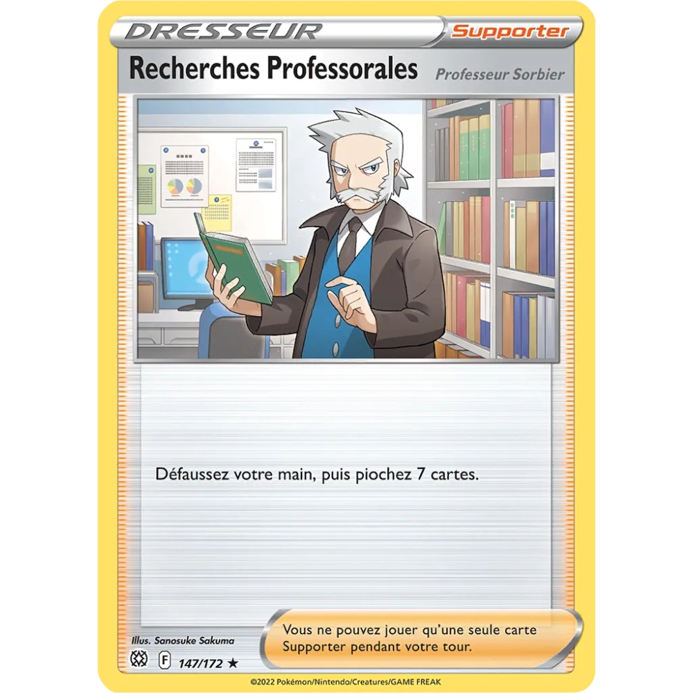 Carte Recherches Professorales rare Pokémon Stars Étincelantes 147/172