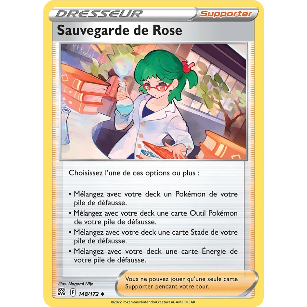 Carte Sauvegarde de Rose - Peu commune (Brillante) de Pokémon Stars Étincelantes 148/172