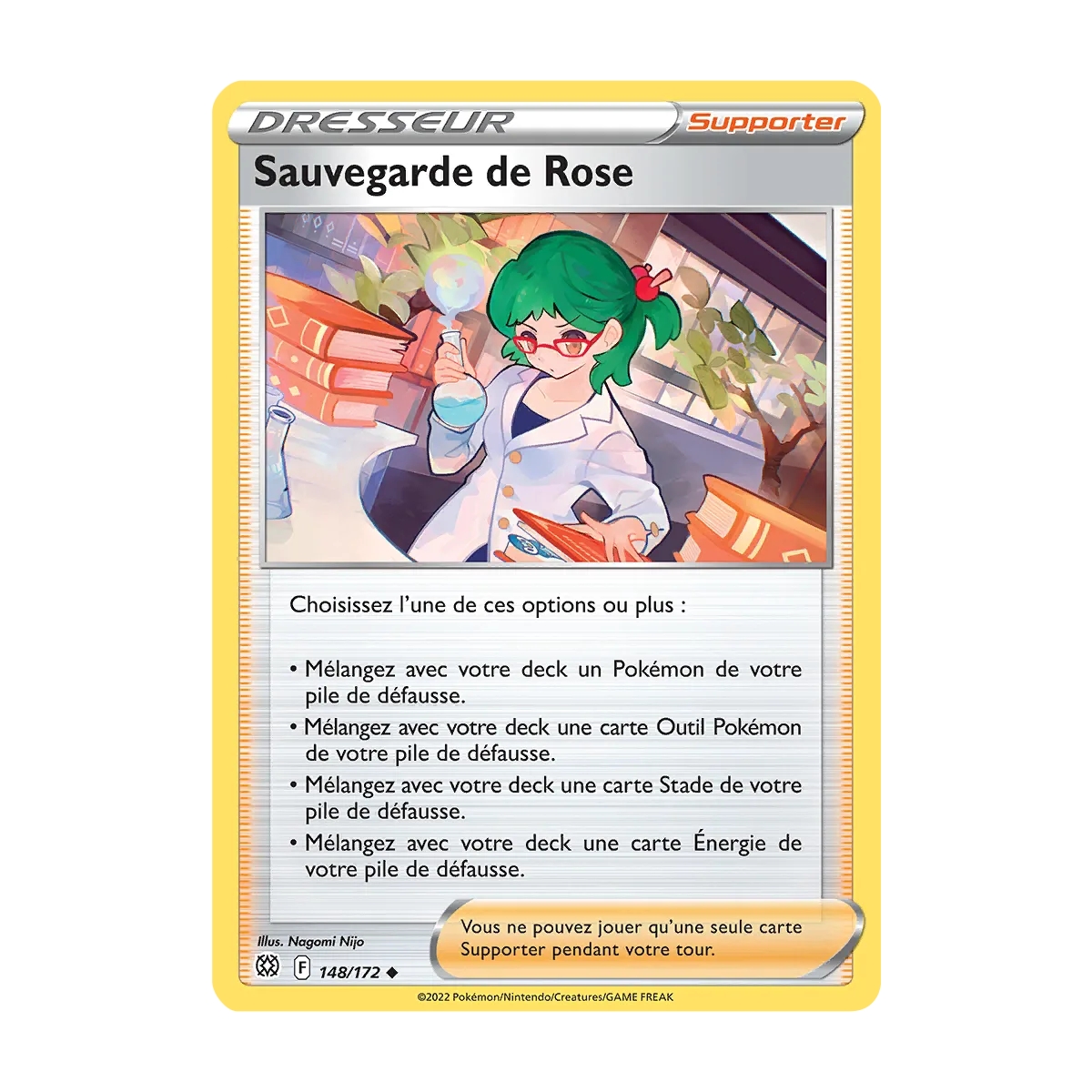 Carte Sauvegarde de Rose - Peu commune (Brillante) de Pokémon Stars Étincelantes 148/172