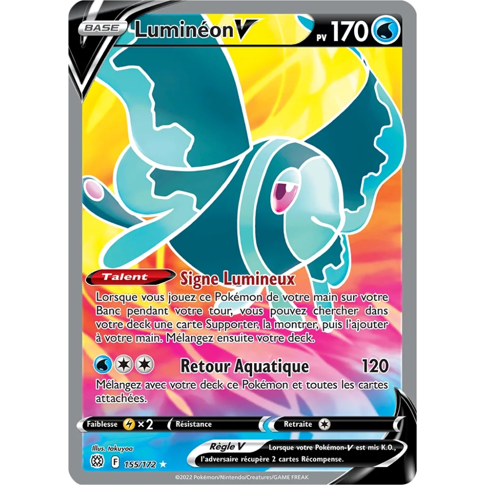 Luminéon 155/172 : Joyau Ultra rare de l'extension Pokémon Stars Étincelantes