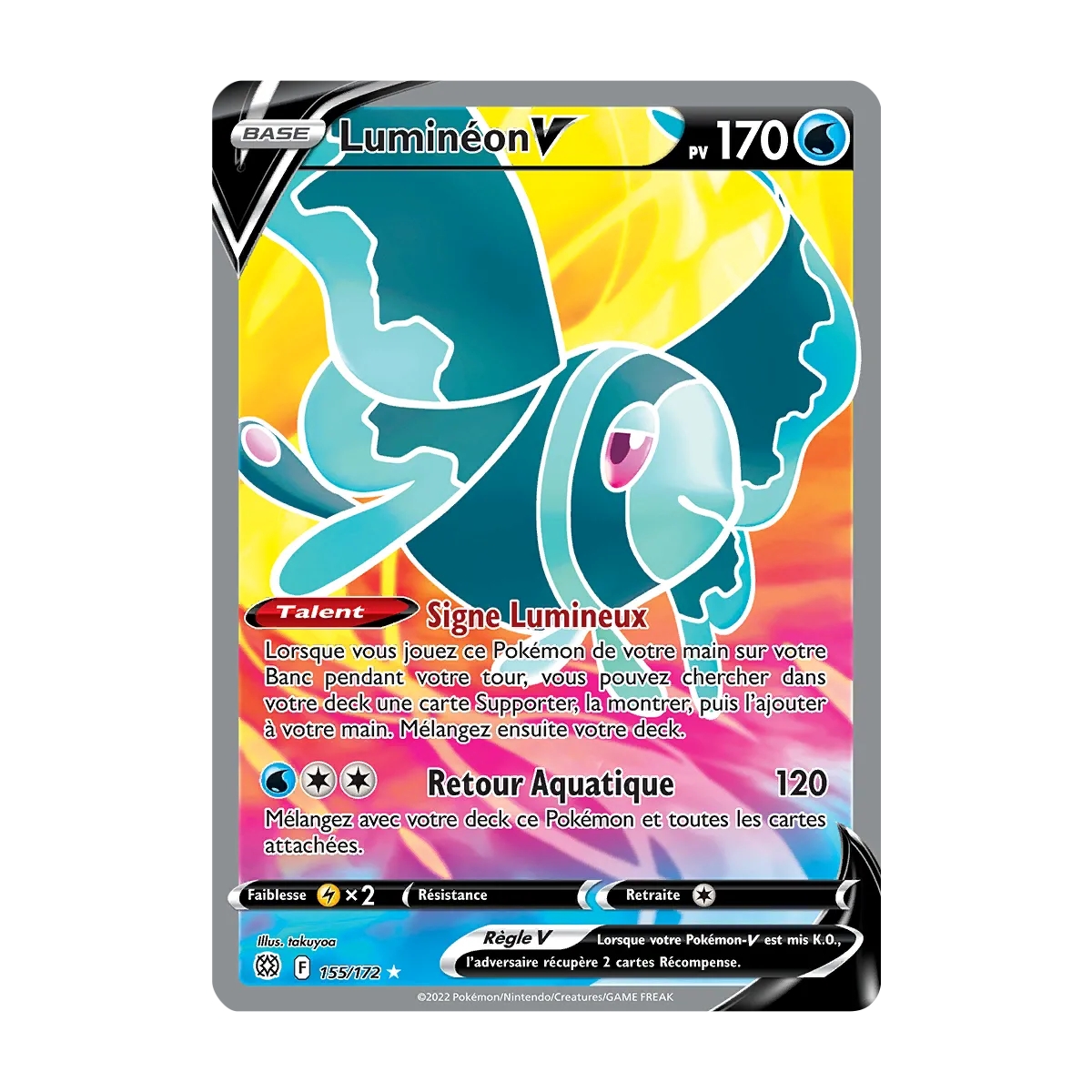 Luminéon 155/172 : Joyau Ultra rare de l'extension Pokémon Stars Étincelantes