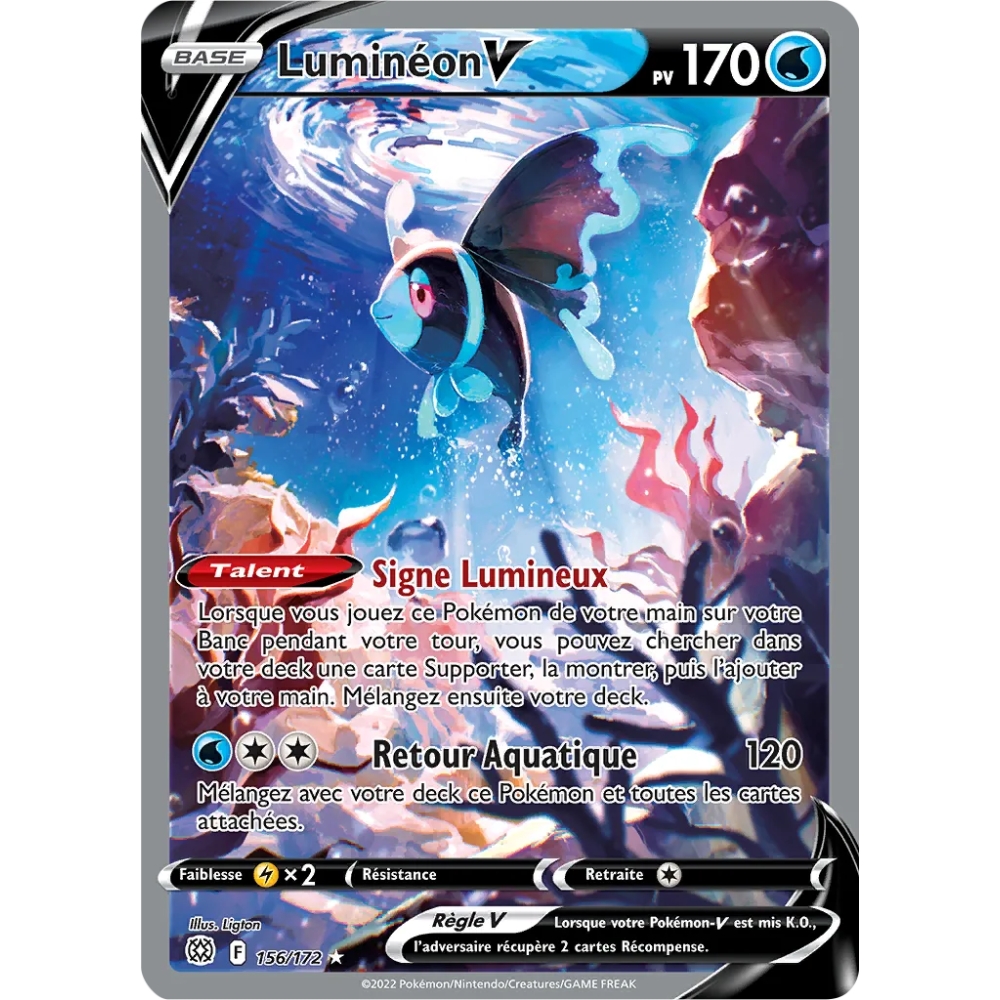 Luminéon 156/172 : Joyau Ultra rare de l'extension Pokémon Stars Étincelantes