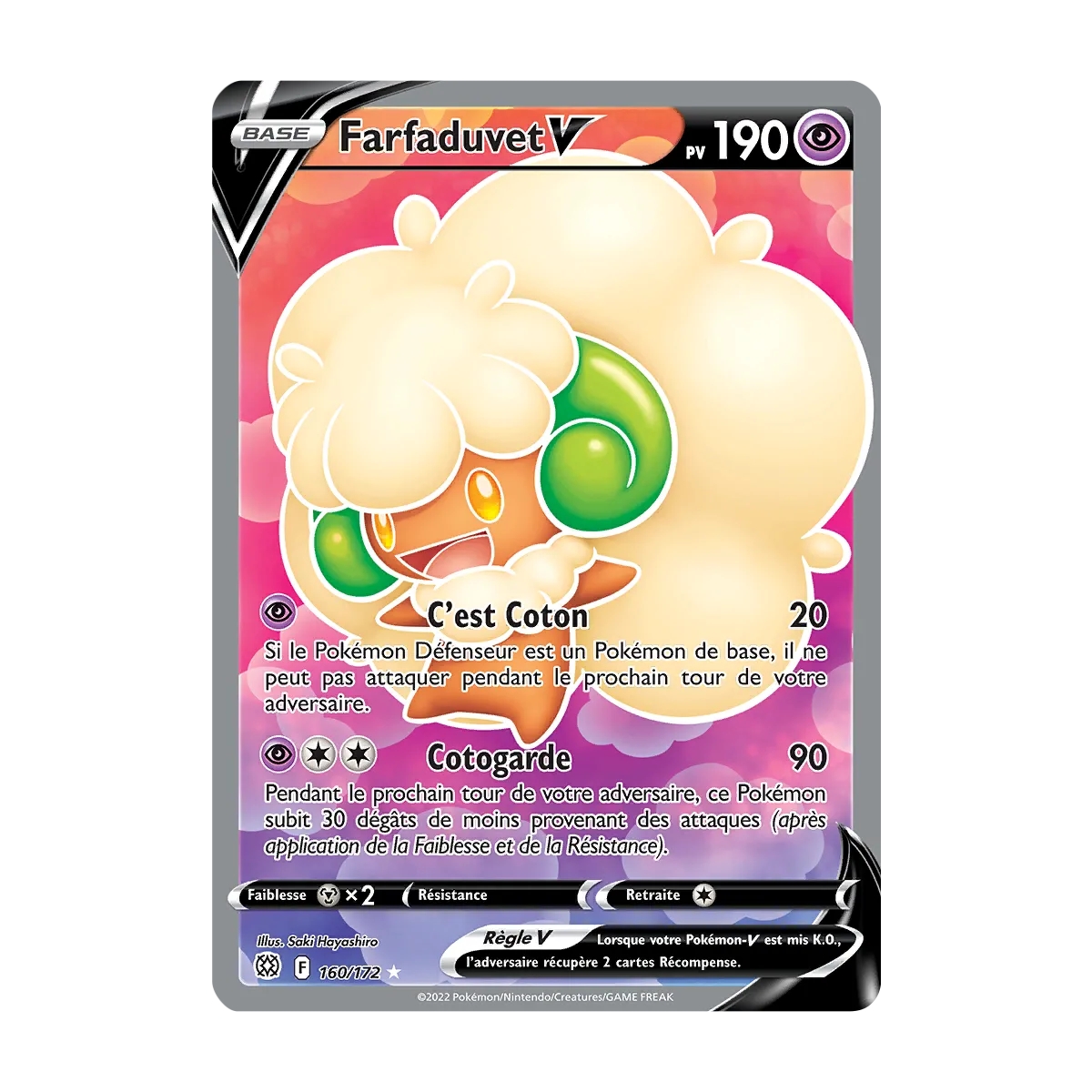 Carte Farfaduvet - Ultra rare de Pokémon Stars Étincelantes 160/172