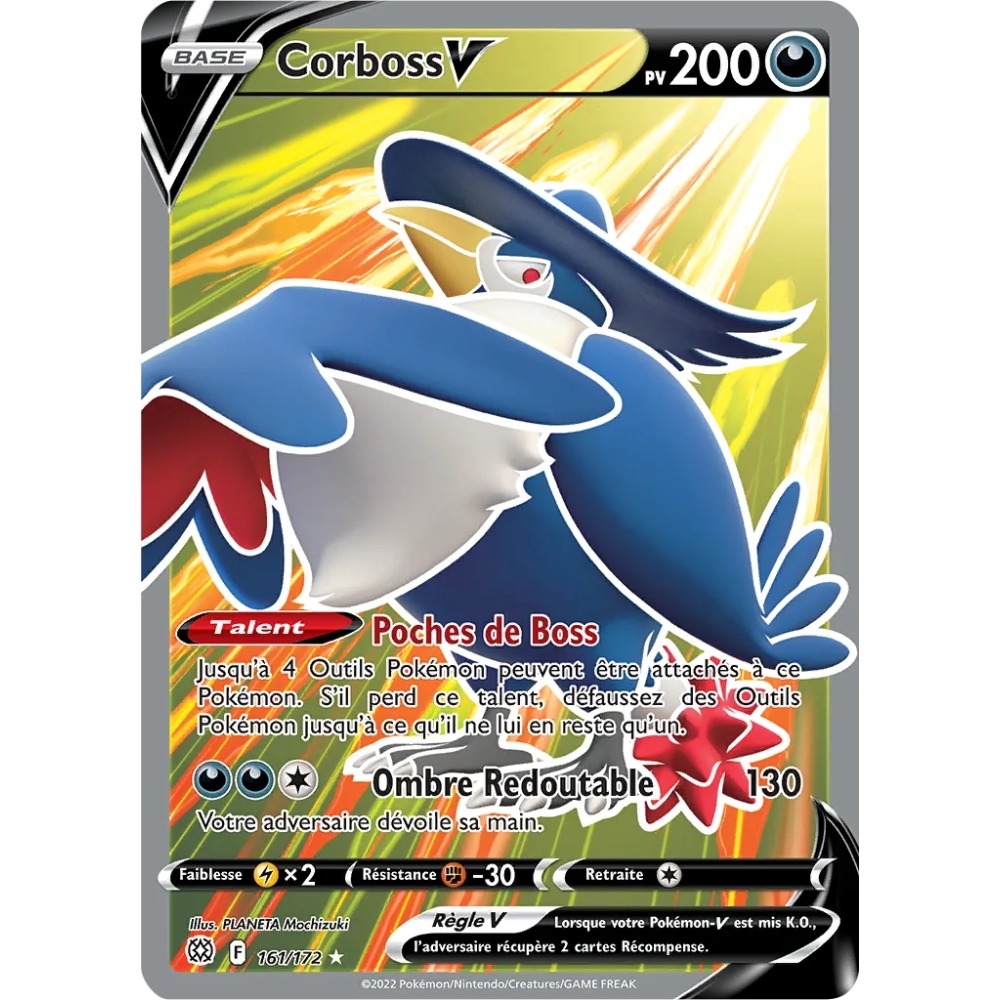 Corboss 161/172 : Joyau Ultra rare de l'extension Pokémon Stars Étincelantes