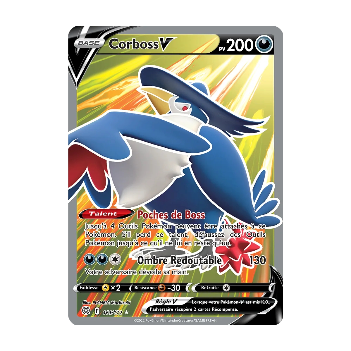 Corboss 161/172 : Joyau Ultra rare de l'extension Pokémon Stars Étincelantes