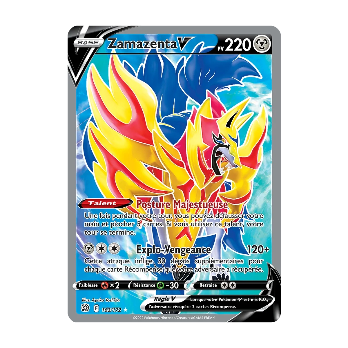 Carte Zamazenta - Ultra rare de Pokémon Stars Étincelantes 163/172