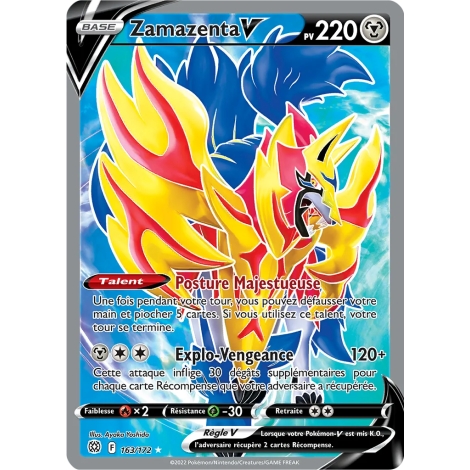 Carte Zamazenta - Ultra rare de Pokémon Stars Étincelantes 163/172