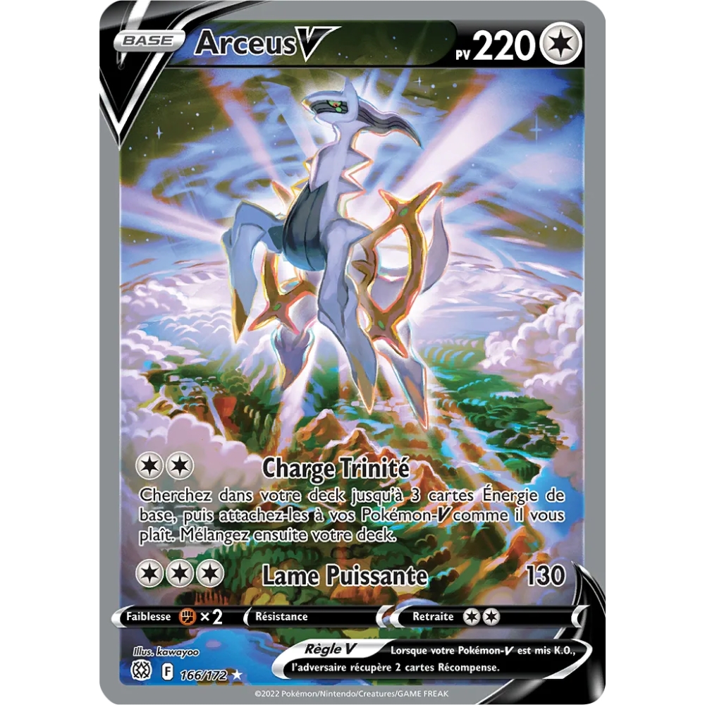 Arceus 166/172 : Joyau Ultra rare de l'extension Pokémon Stars Étincelantes