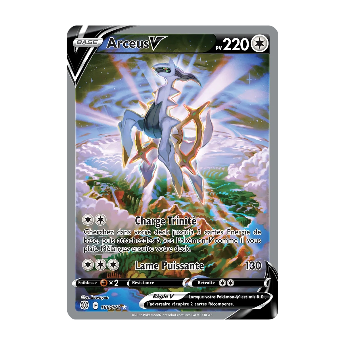 Arceus 166/172 : Joyau Ultra rare de l'extension Pokémon Stars Étincelantes