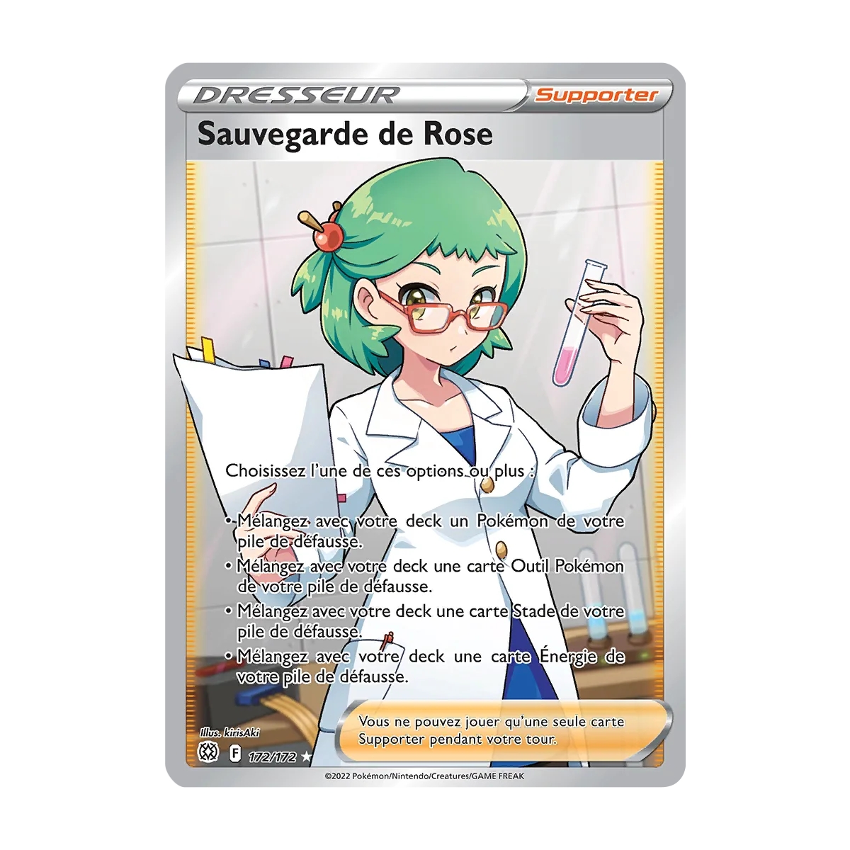 Carte Sauvegarde de Rose - Ultra rare de Pokémon Stars Étincelantes 172/172