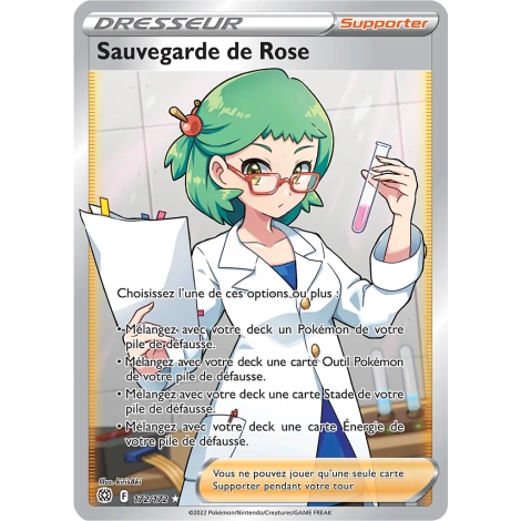 Carte Sauvegarde de Rose - Ultra rare de Pokémon Stars Étincelantes 172/172