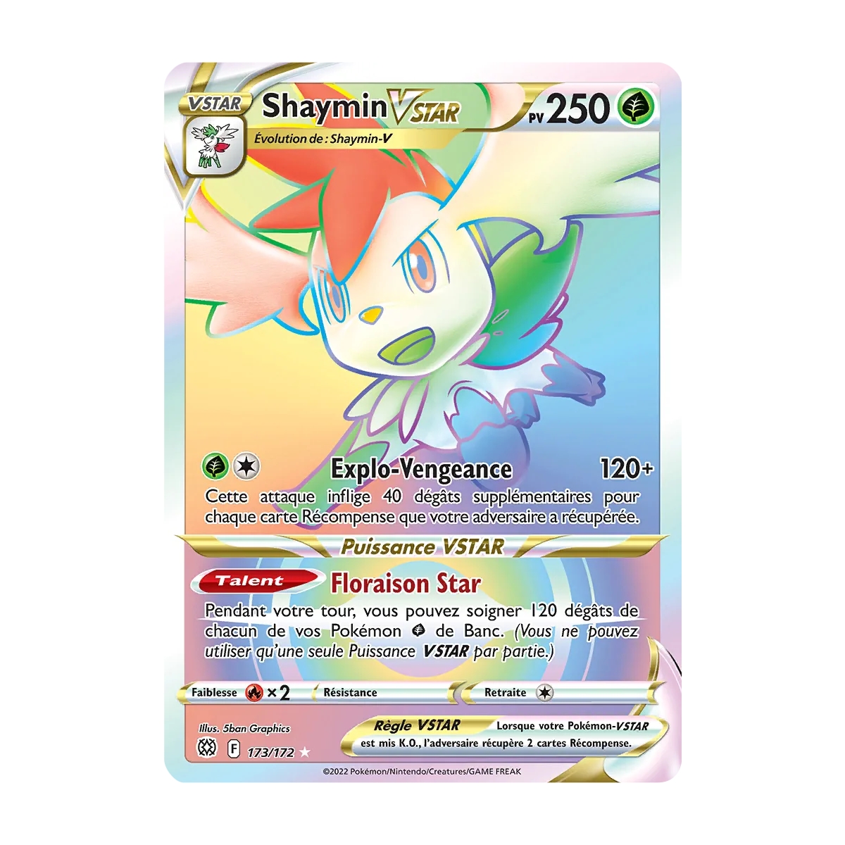 Découvrez Shaymin, carte Arc-en-ciel rare de la série Stars Étincelantes