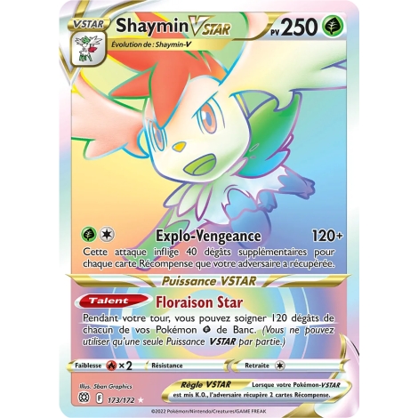 Découvrez Shaymin, carte Arc-en-ciel rare de la série Stars Étincelantes