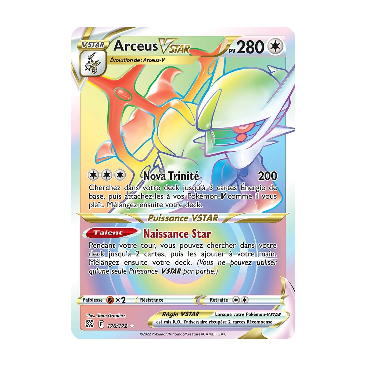 Découvrez Arceus, carte Arc-en-ciel rare de la série Stars Étincelantes