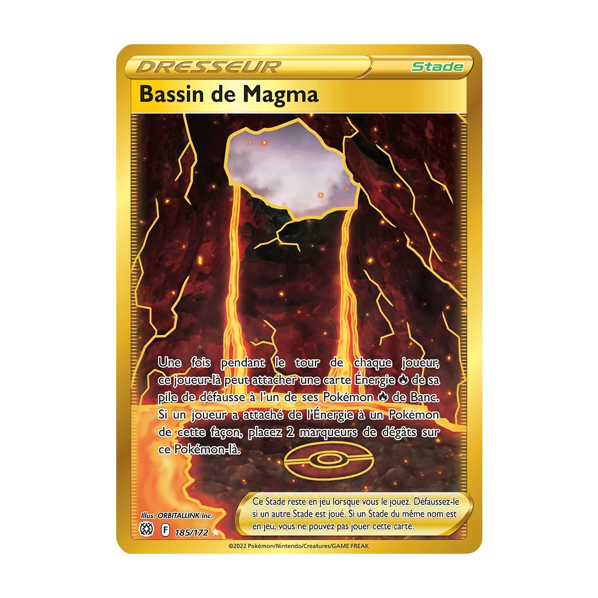 Bassin de Magma 185/172 : Joyau Secrète rare de l'extension Pokémon Stars Étincelantes