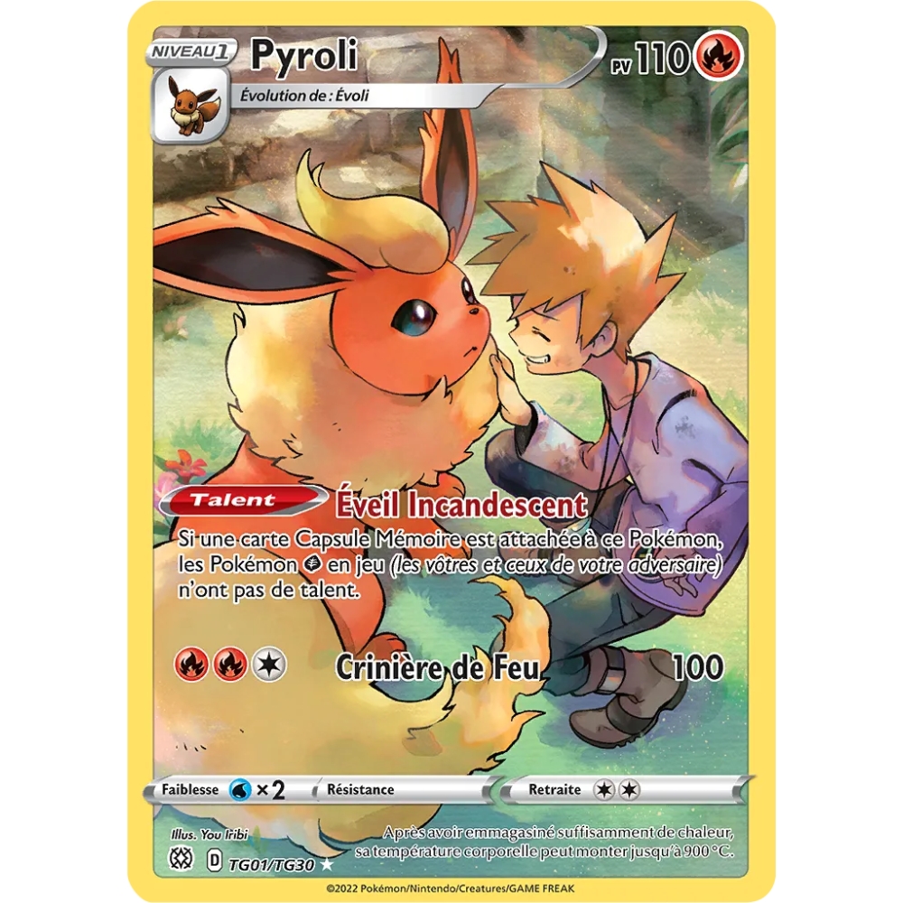 Pyroli TG01/TG30 : Joyau Galerie des Dresseurs holographique rare de l'extension Pokémon Stars Étincelantes