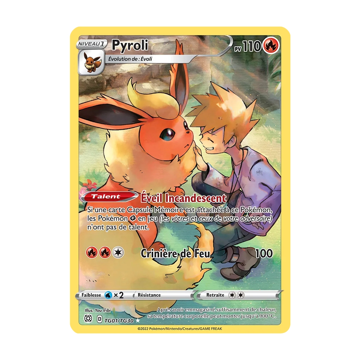 Pyroli TG01/TG30 : Joyau Galerie des Dresseurs holographique rare de l'extension Pokémon Stars Étincelantes